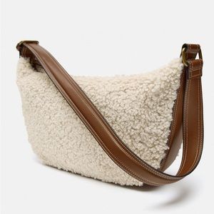 Zara fleece shoulder bag